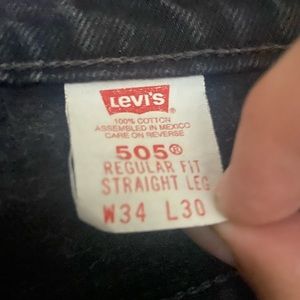 Levis 90s 505s black denim